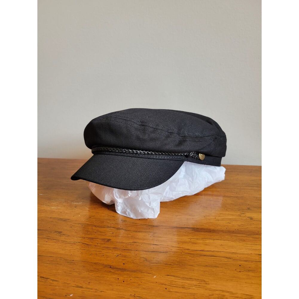 Brixton Black Fiddler Cap | Classic Unisex Fisherman Cap | Size Large (7…